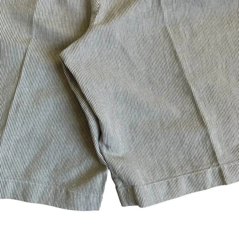 Izod Mens Striped Linen Blend Flat Front Chino Shorts 9.5” Inseam NWT Sz 38